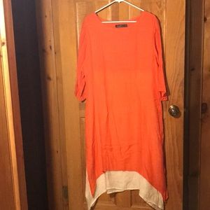 Orange tunic dress